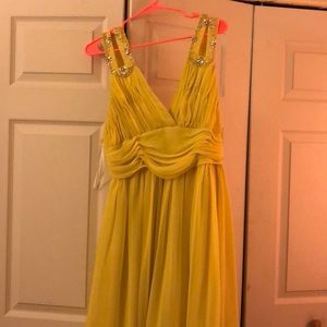 Yellow cocktail dress